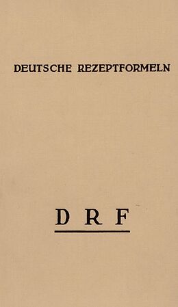Leinen-Einband Deutsche Rezeptformeln, DRF. von 