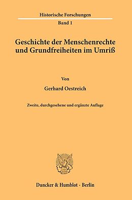 Kartonierter Einband Geschichte der Menschenrechte und Grundfreiheiten im Umriß. von Gerhard Oestreich