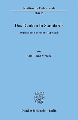 Kartonierter Einband Das Denken in Standards. von Karl-Heinz Strache