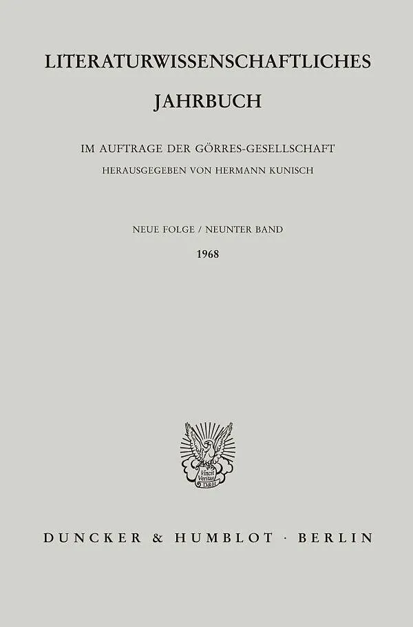 Literaturwissenschaftliches Jahrbuch