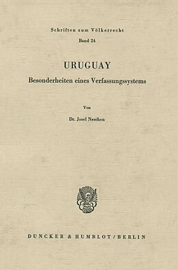 Kartonierter Einband Uruguay. von Josef Neschen