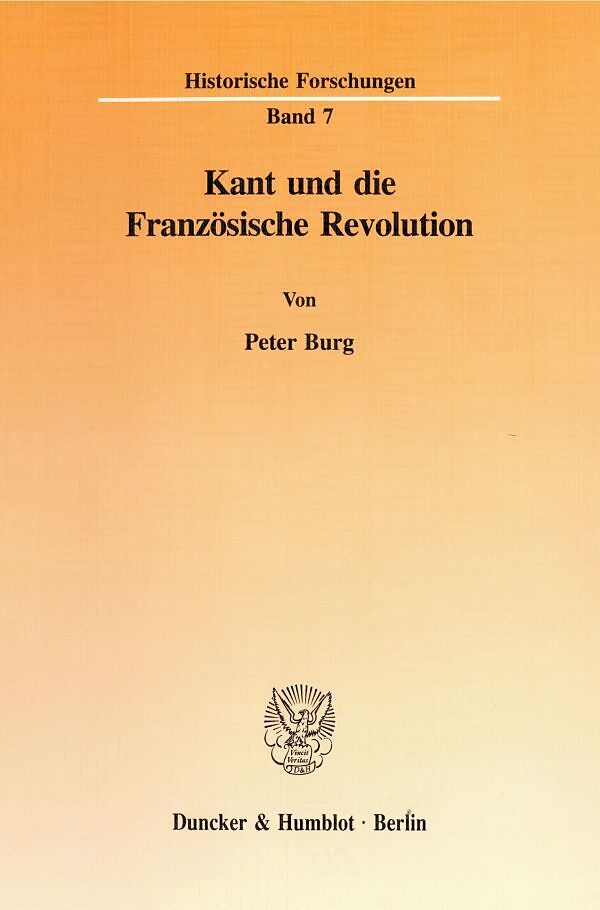 Kant und die Französische Revolution.