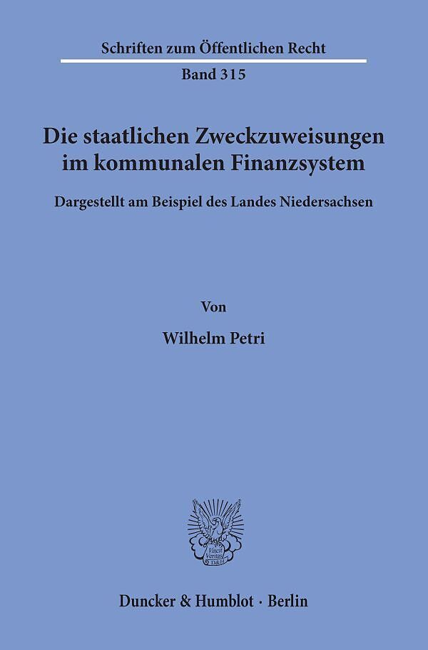 Die staatlichen Zweckzuweisungen im kommunalen Finanzsystem.