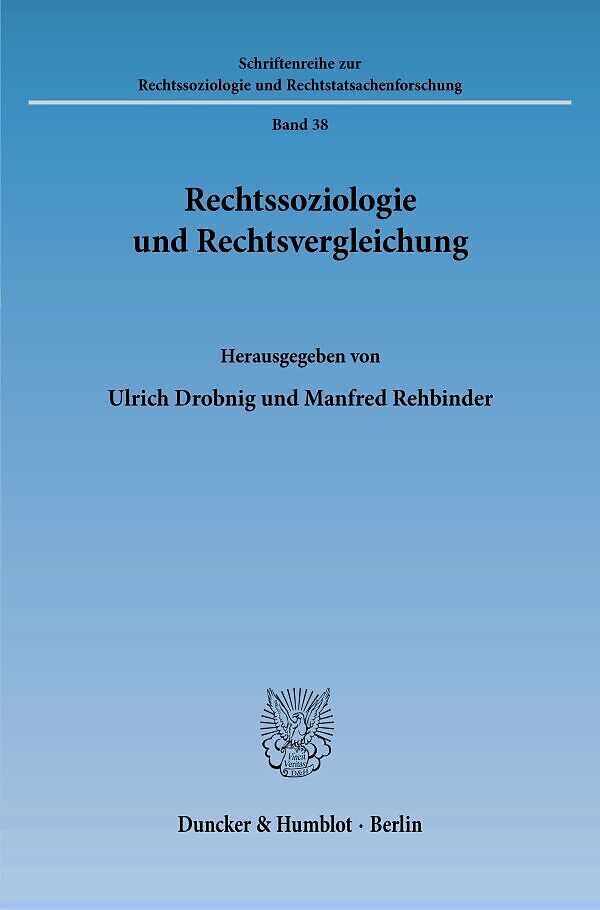 Rechtssoziologie und Rechtsvergleichung.