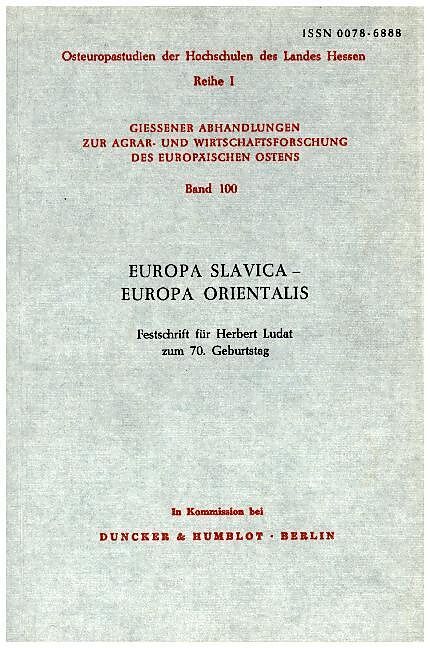 Europa slavica - Europa orientalis