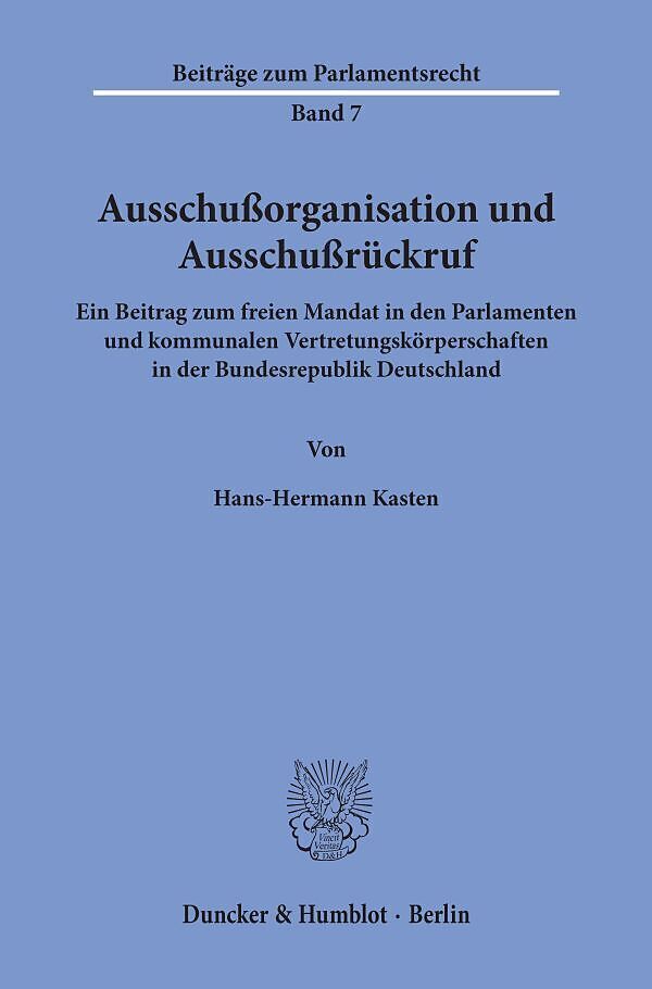 Ausschußorganisation und Ausschußrückruf.