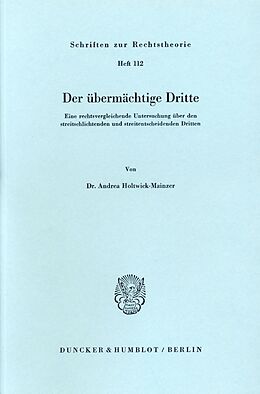 Kartonierter Einband Der übermächtige Dritte. von Andrea Holtwick-Mainzer