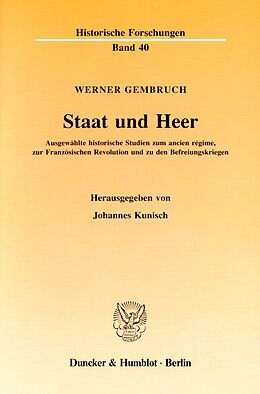 Kartonierter Einband Staat und Heer. von Werner Gembruch
