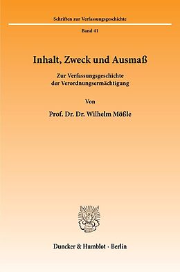 Kartonierter Einband Inhalt, Zweck und Ausmaß. von Wilhelm Mößle