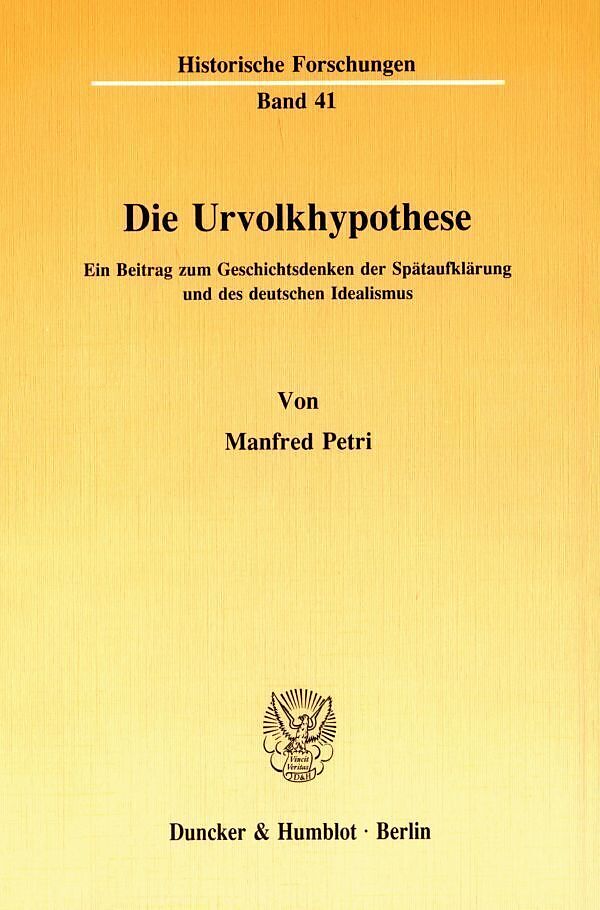 Die Urvolkhypothese.