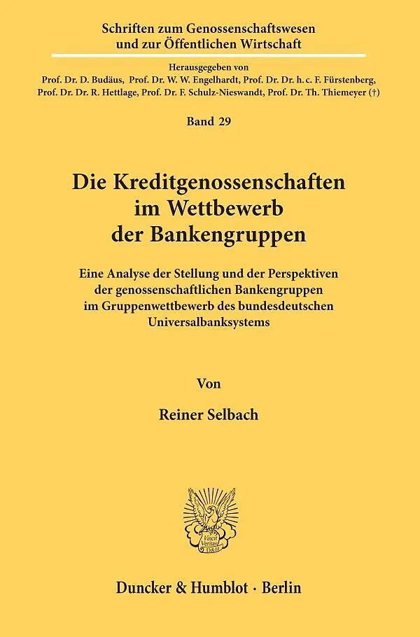 Die Kreditgenossenschaften im Wettbewerb der Bankengruppen.