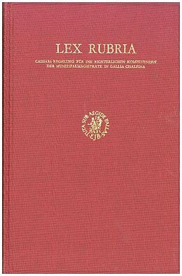 Leinen-Einband Lex Rubria. von F. J. Bruna