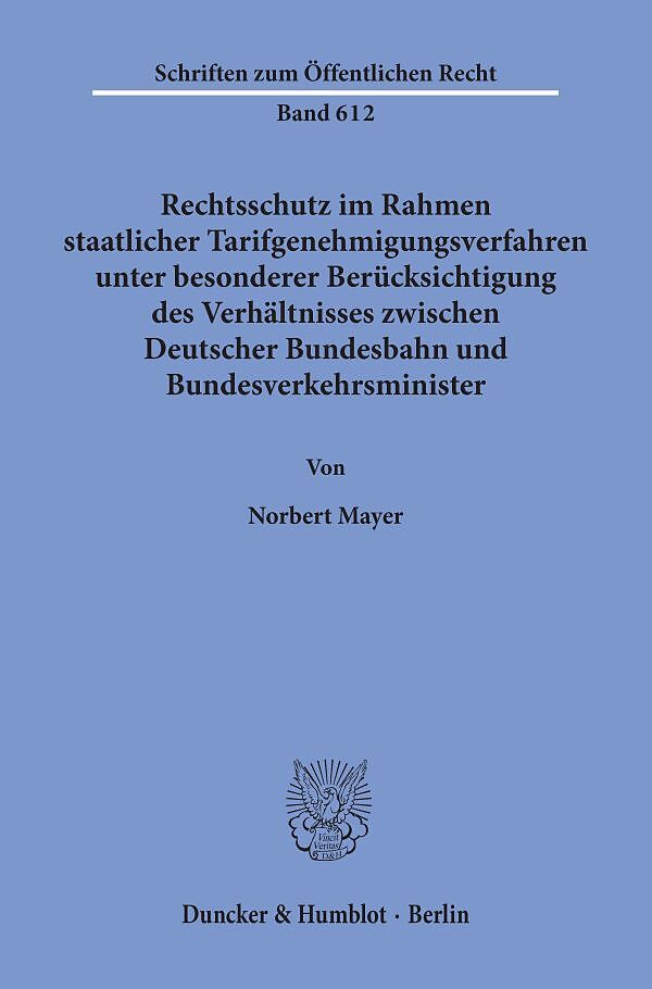 Rechtsschutz im Rahmen staatlicher Tarifgenehmigungsverfahren,