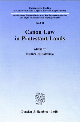 Couverture cartonnée Canon Law in Protestant Lands. de 