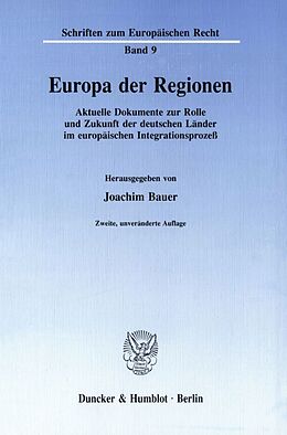 Kartonierter Einband Europa der Regionen. von 