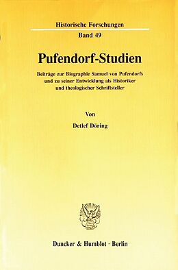 Kartonierter Einband Pufendorf-Studien. von Detlef Döring