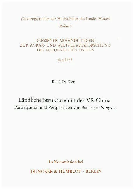 Ländliche Strukturen in der VR China.