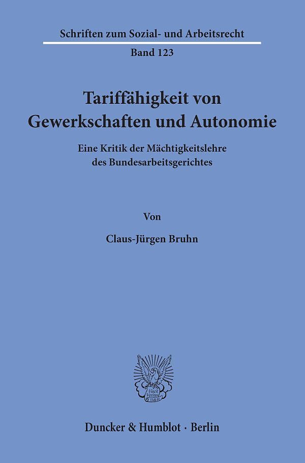 Tariffähigkeit von Gewerkschaften und Autonomie.