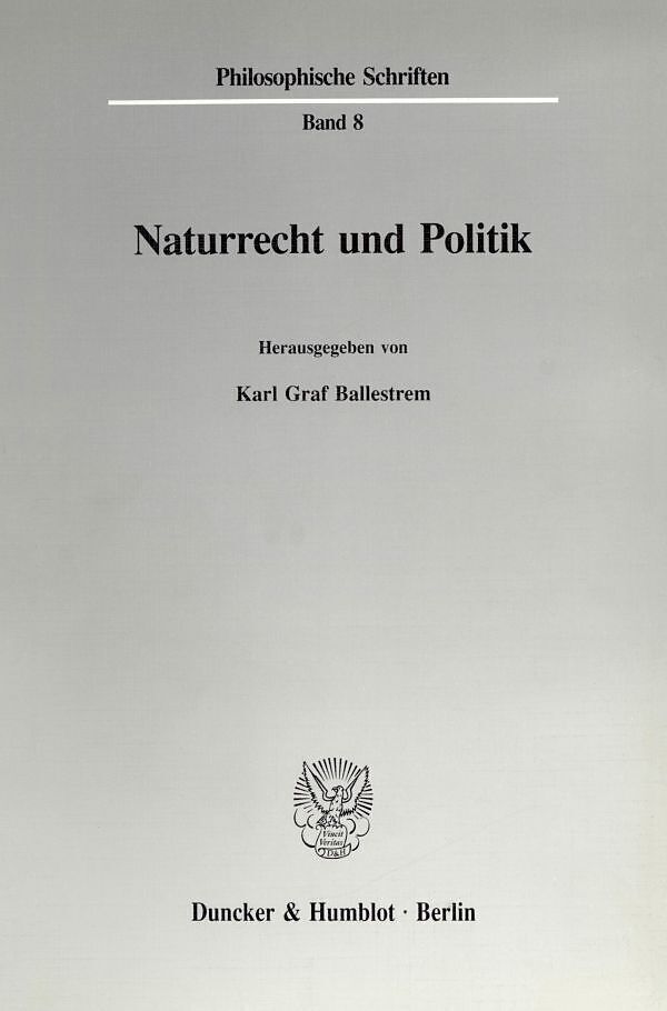 Naturrecht und Politik.
