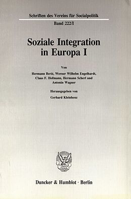 Kartonierter Einband Soziale Integration in Europa I. von 