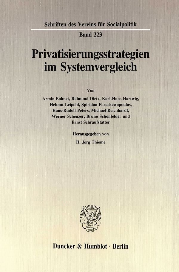 Privatisierungsstrategien im Systemvergleich.