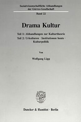 Kartonierter Einband Drama Kultur. von Wolfgang Lipp