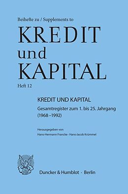 Kartonierter Einband Kredit und Kapital. von 