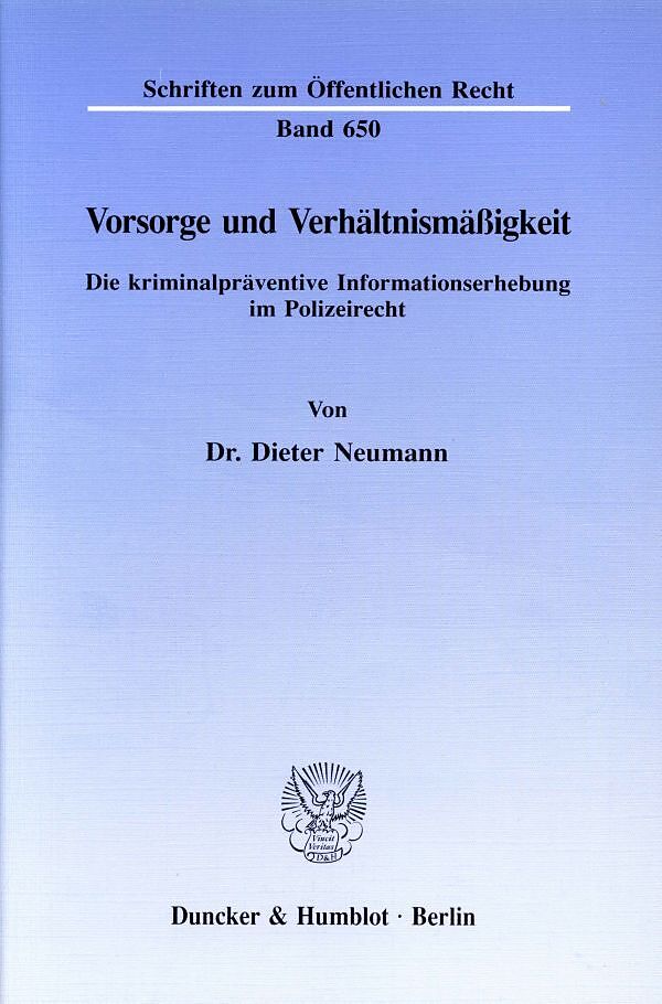 Vorsorge und Verhältnismäßigkeit.