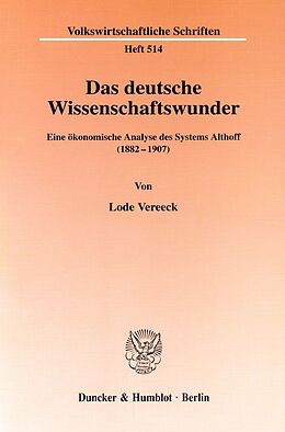 Kartonierter Einband Das deutsche Wissenschaftswunder. von Lode Vereeck