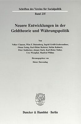 Kartonierter Einband Neuere Entwicklungen in der Geldtheorie und Währungspolitik. von 