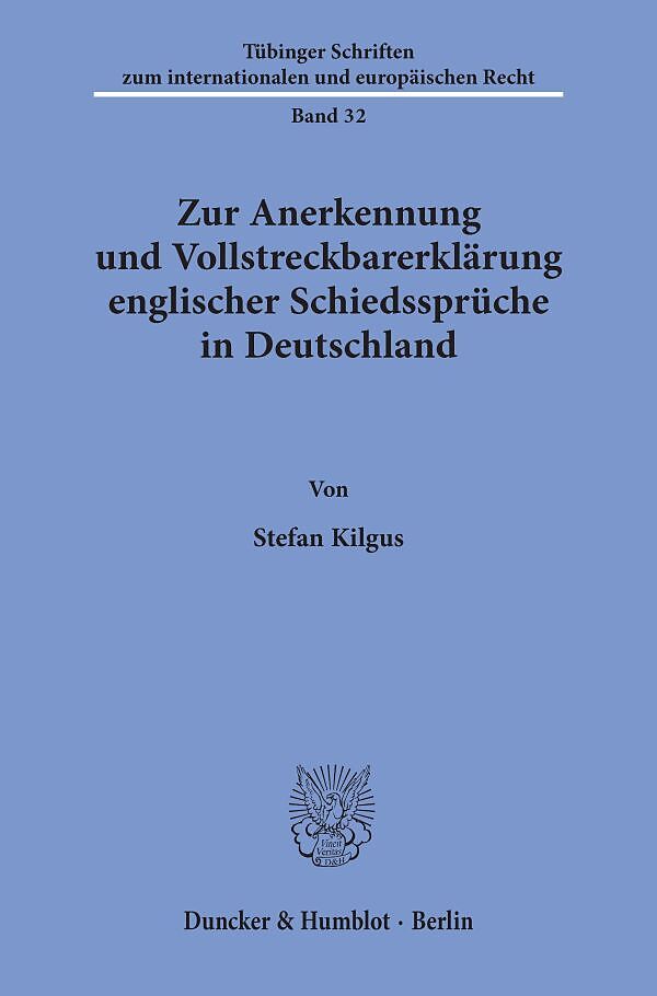 Zur Anerkennung und Vollstreckbarerklärung englischer Schiedssprüche in Deutschland.