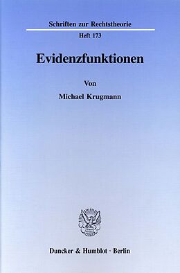 Kartonierter Einband Evidenzfunktionen. von Michael Krugmann