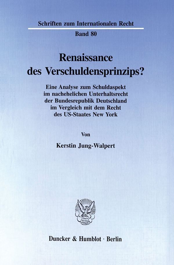 Renaissance des Verschuldensprinzips?