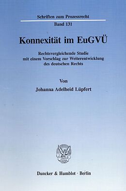 Kartonierter Einband Konnexität im EuGVÜ. von Johanna Adelheid Lüpfert