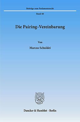 Kartonierter Einband Die Pairing-Vereinbarung. von Marcus Schuldei