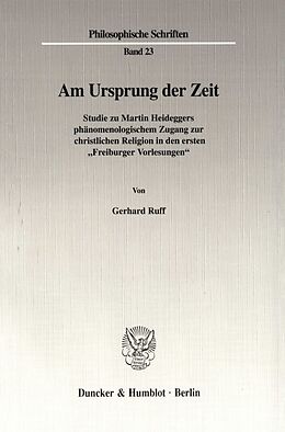 Kartonierter Einband Am Ursprung der Zeit. von Gerhard Ruff