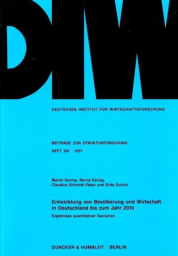 Entwicklung von Bevölkerung und Wirtschaft in Deutschland bis zum Jahr 2010.