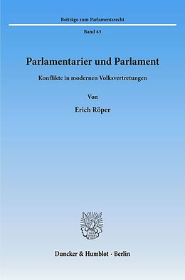 Kartonierter Einband Parlamentarier und Parlament. von Erich Röper