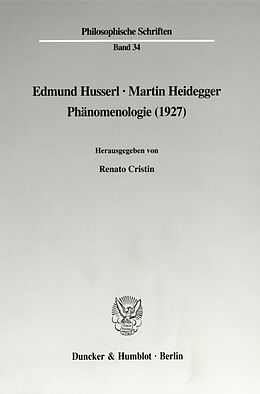 Kartonierter Einband Edmund Husserl - Martin Heidegger: Phänomenologie (1927). von 