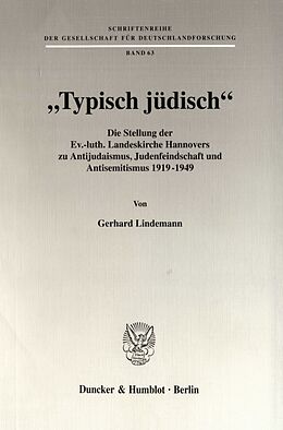 Kartonierter Einband "Typisch jüdisch". von Gerhard Lindemann