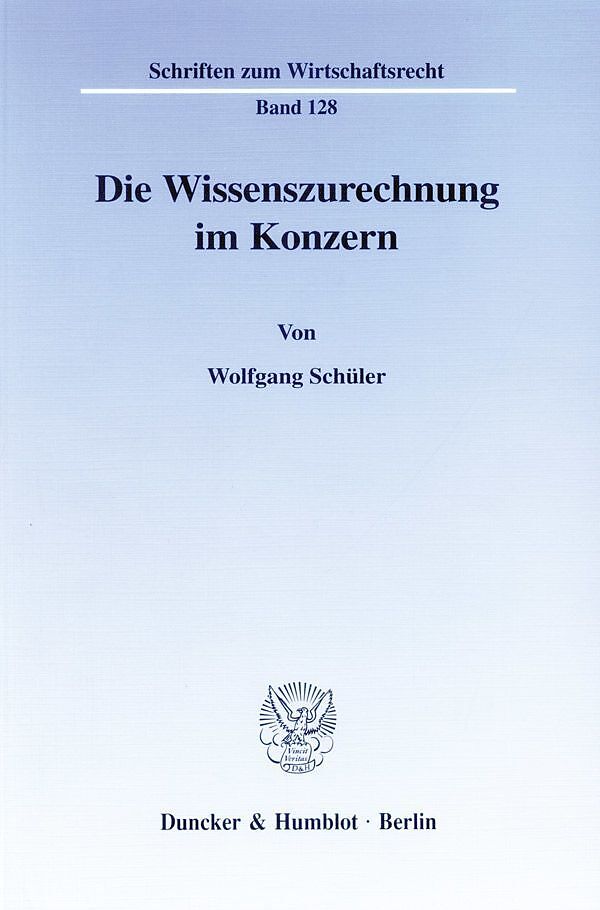 Die Wissenszurechnung im Konzern.