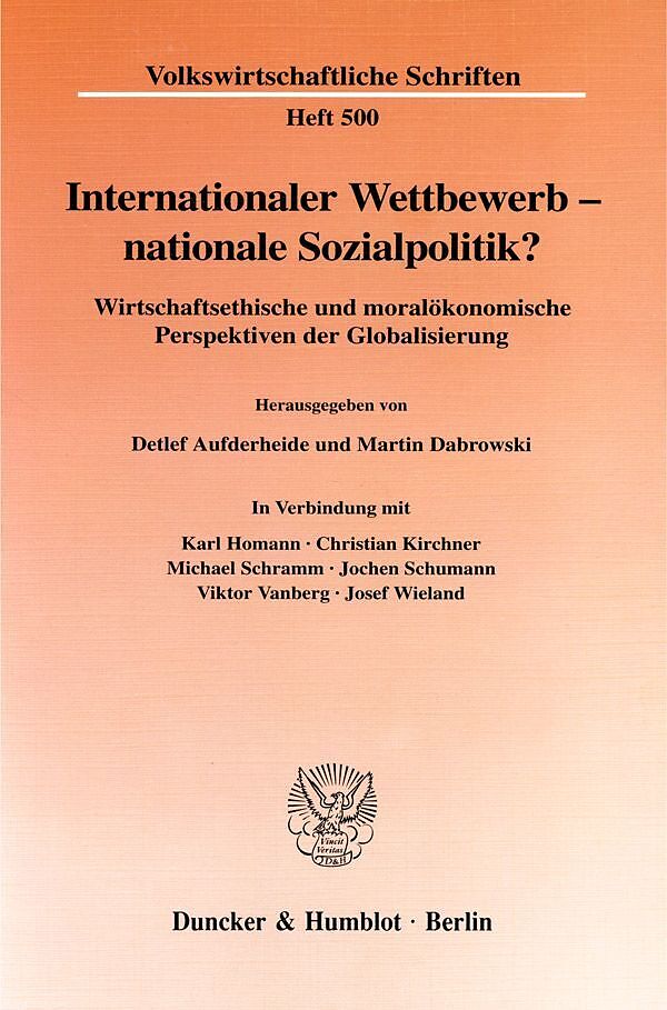 Internationaler Wettbewerb - nationale Sozialpolitik?