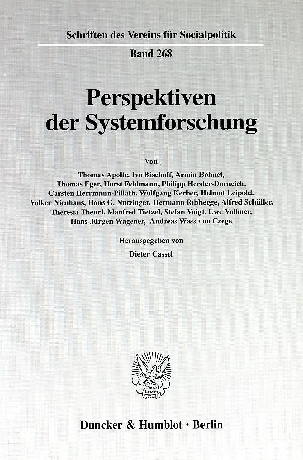 Perspektiven der Systemforschung.
