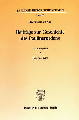 Kartonierter Einband Beiträge zur Geschichte des Paulinerordens. von 