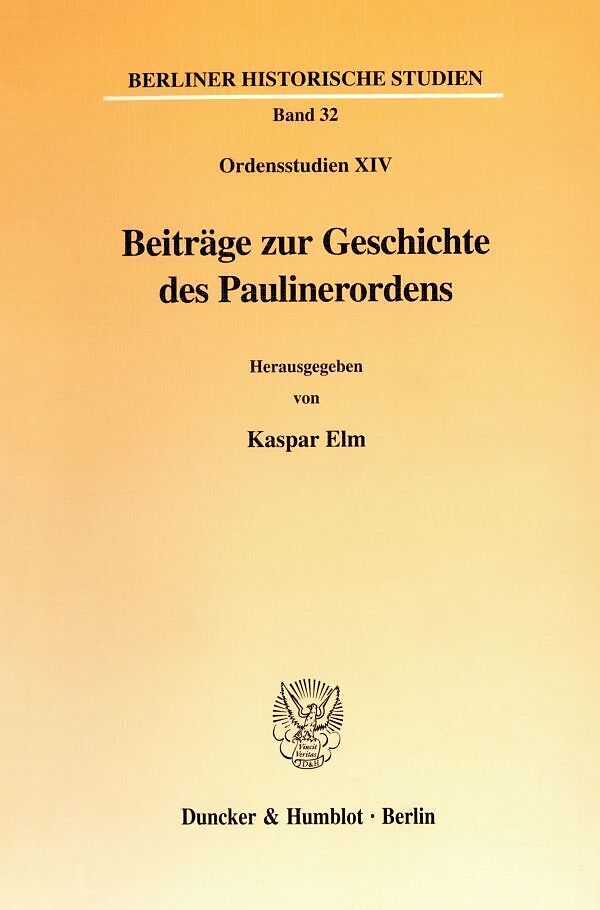 Beiträge zur Geschichte des Paulinerordens.