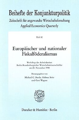 Kartonierter Einband Europäischer und nationaler Fiskalföderalismus. von 