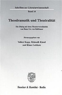 Kartonierter Einband Theodramatik und Theatralität. von 