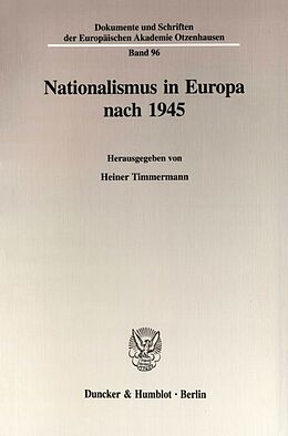 Kartonierter Einband Nationalismus in Europa nach 1945. von 