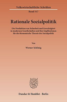 Kartonierter Einband Rationale Sozialpolitik. von Werner Schönig