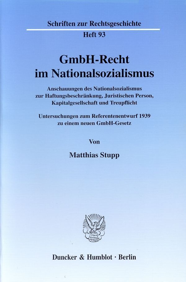 GmbH-Recht im Nationalsozialismus.